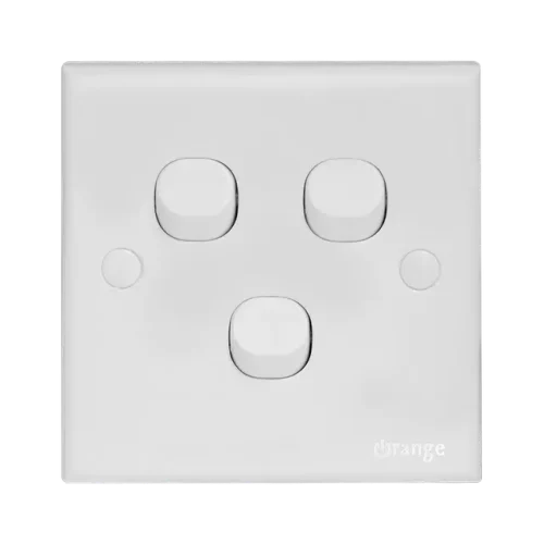 Orange CASABLANCA 10Amp. 3Gang 1Way Switch White