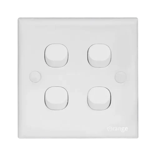 4_gang Orange CASABLANCA 10Amp. 4Gang 1Way Switch White